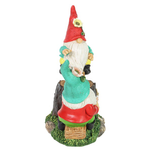 Two Can't See Hat Seesaw Gnomes Garden Statuary, 10.5 by 9 Inches | Shop Garden Decor by Exhart