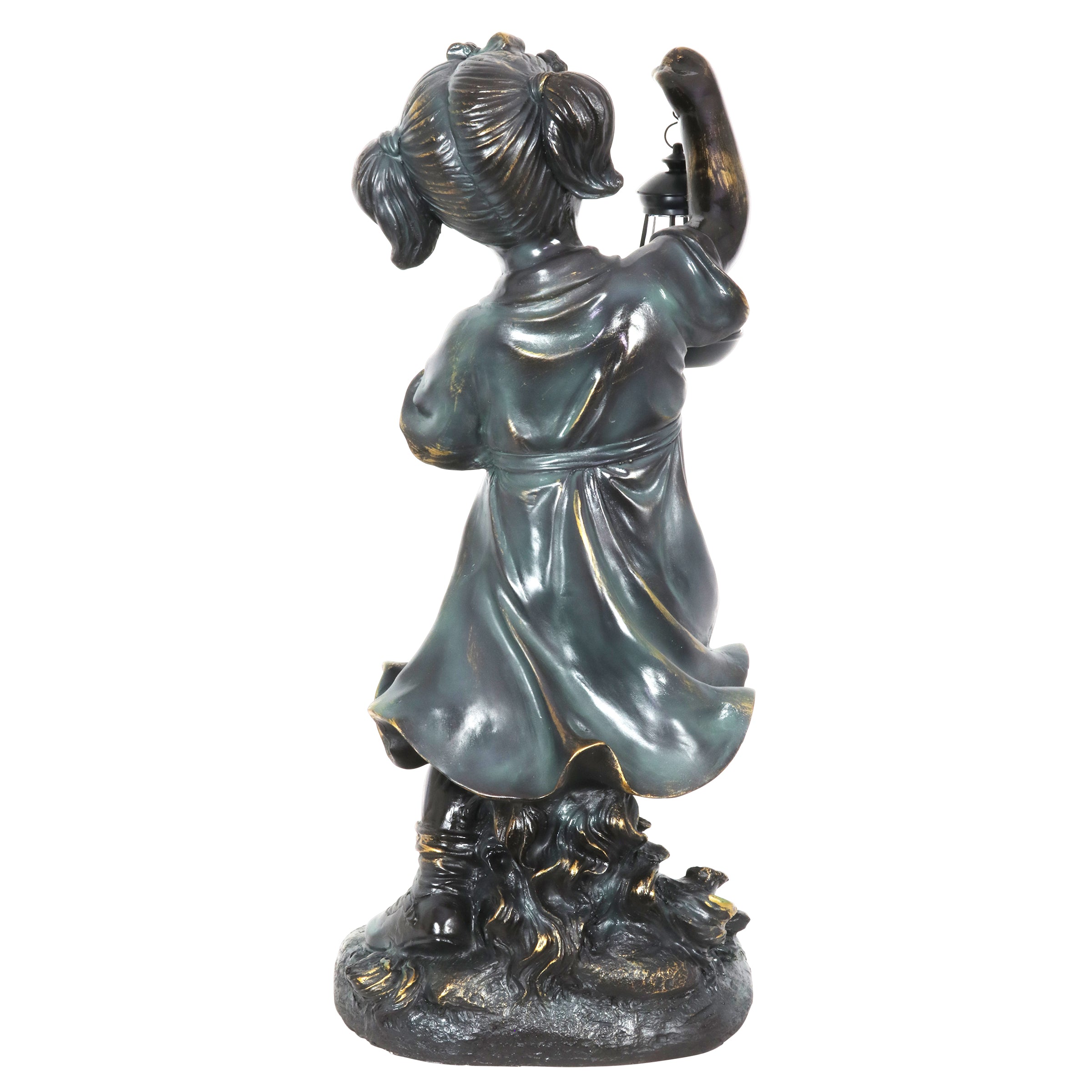 Solar Lantern Girl Garden Statuary - Thumbnail 3