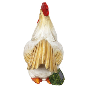 Solar Rooster Hand Painted Garden Statue, 11 Inch | Shop Garden Decor by Exhart