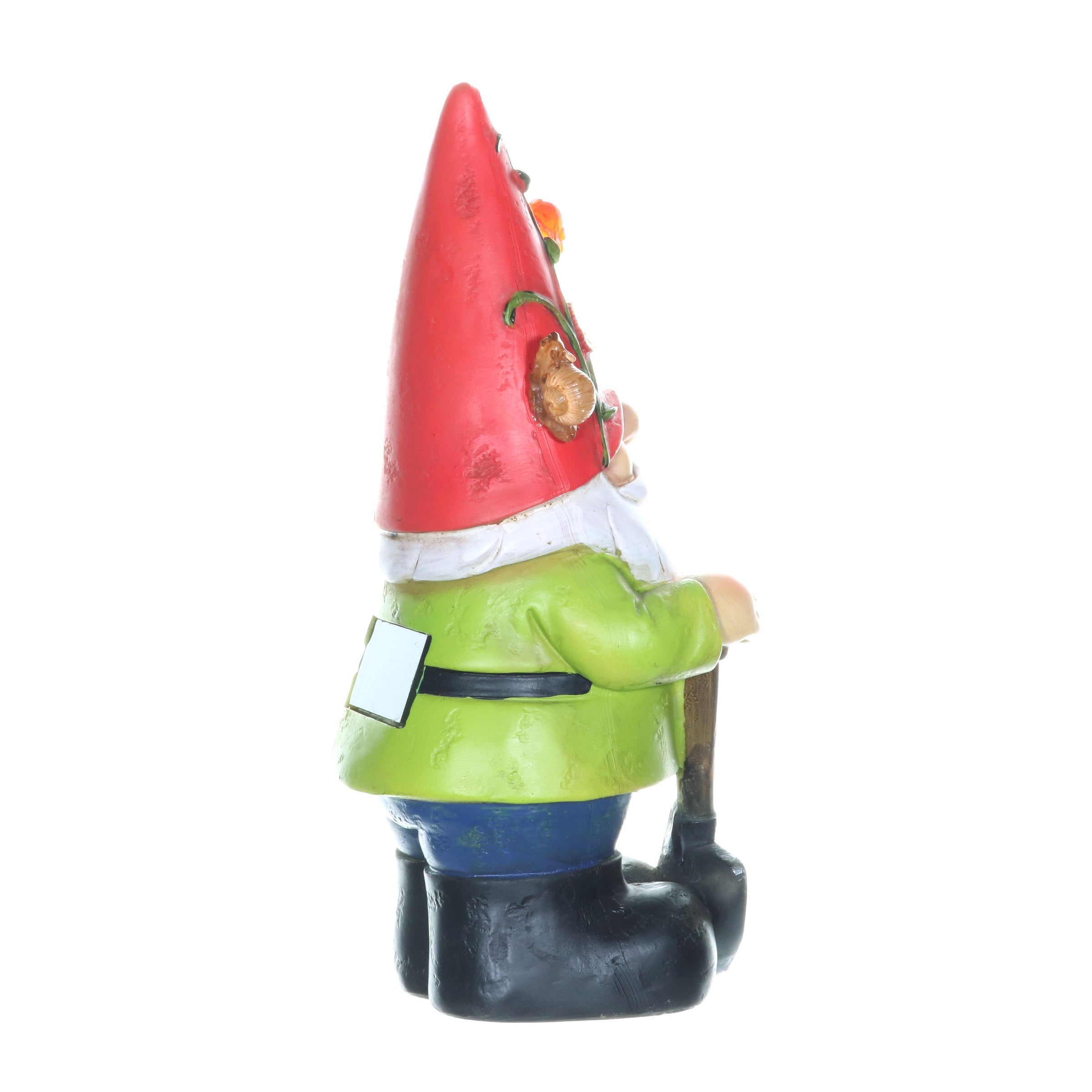 Solar Red Hat Roy Garden Gnome Statue with Shovel, 10 Inch | Shop Garden Decor by Exhart