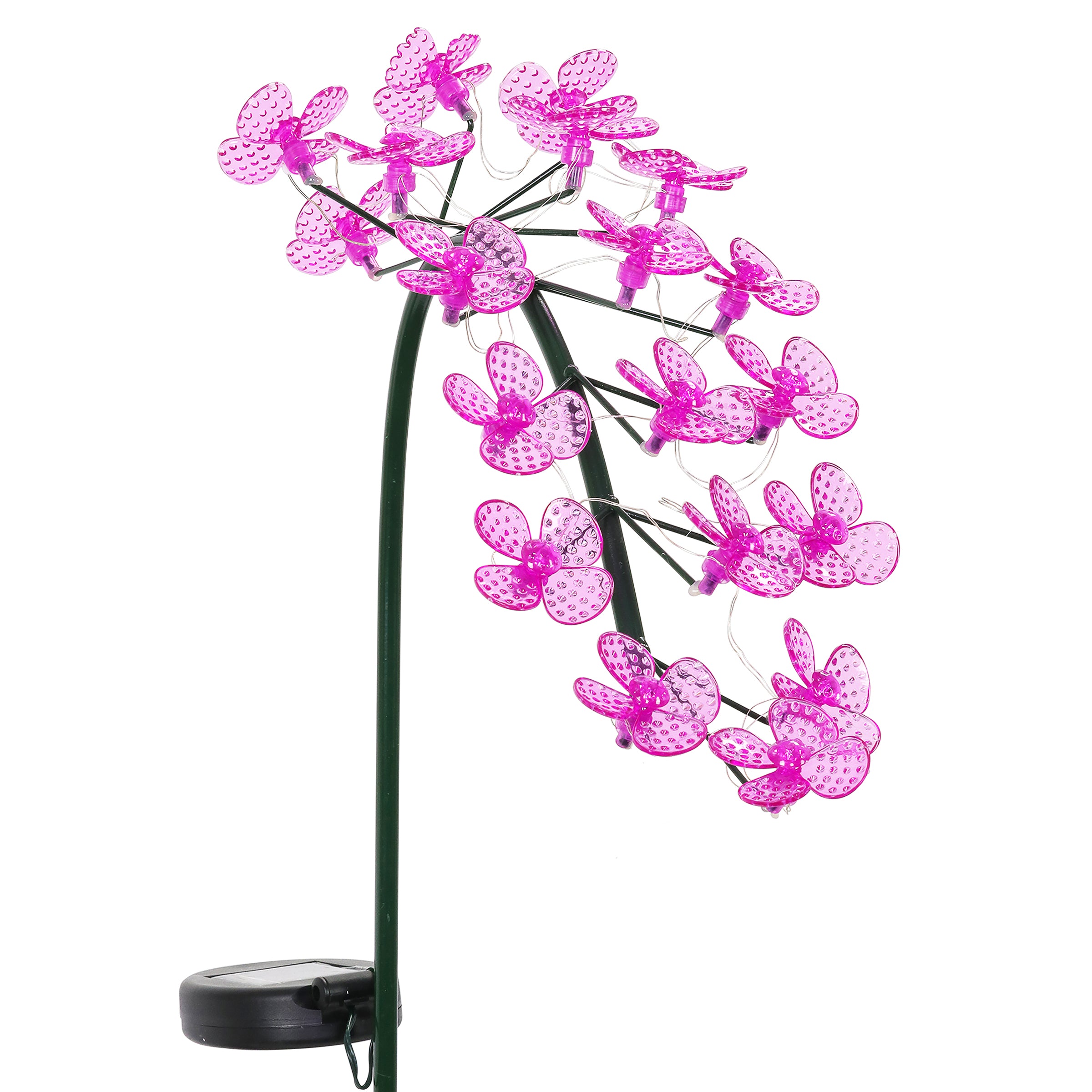 Exhart Solar Spinning Forget Me Not Blooms Garden Stake - Thumbnail 4