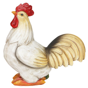 Solar Rooster Hand Painted Garden Statue, 11 Inch | Shop Garden Decor by Exhart