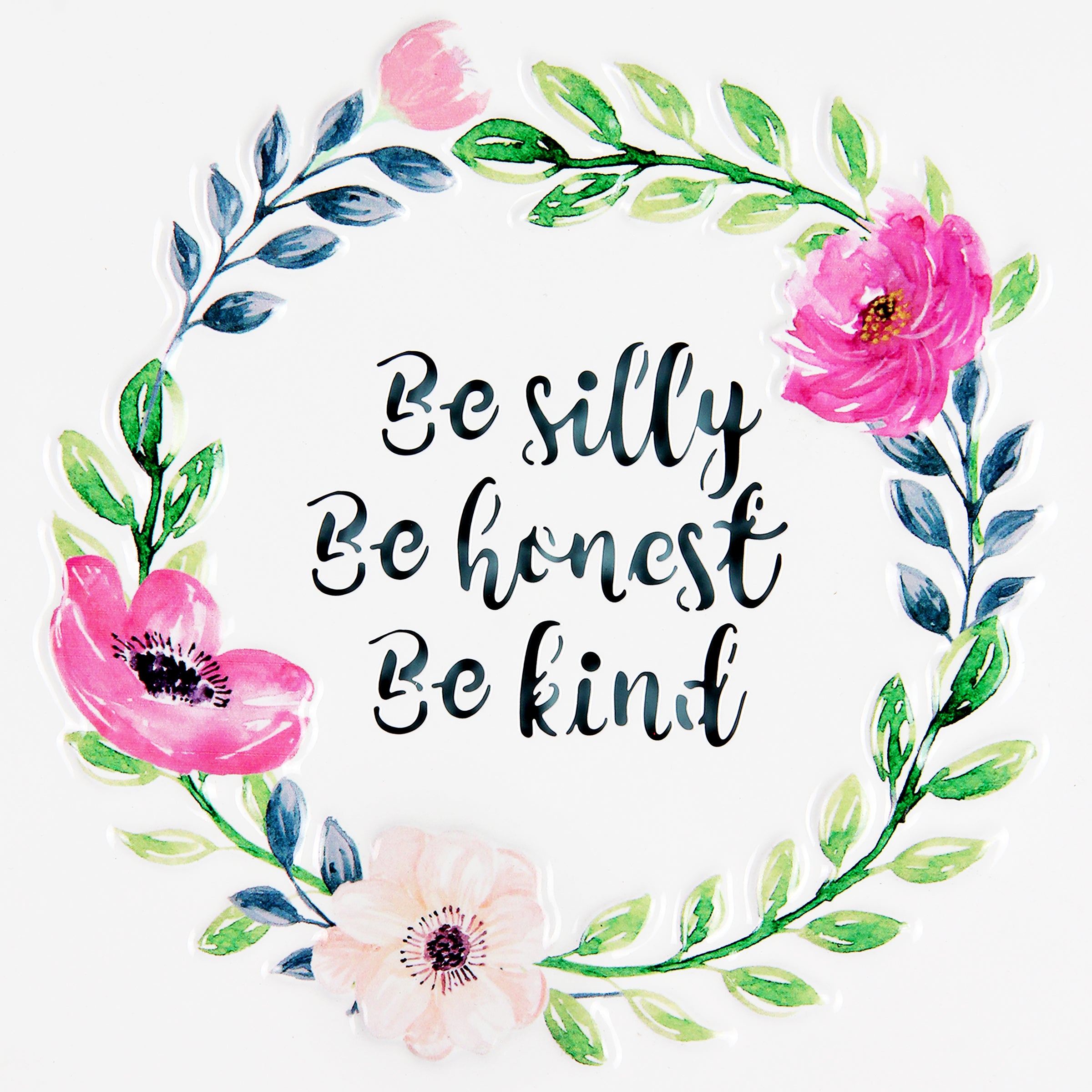 Be Silly, Be Honest, Be Kind Framed Metal Hanging Wall Décor - Thumbnail 2