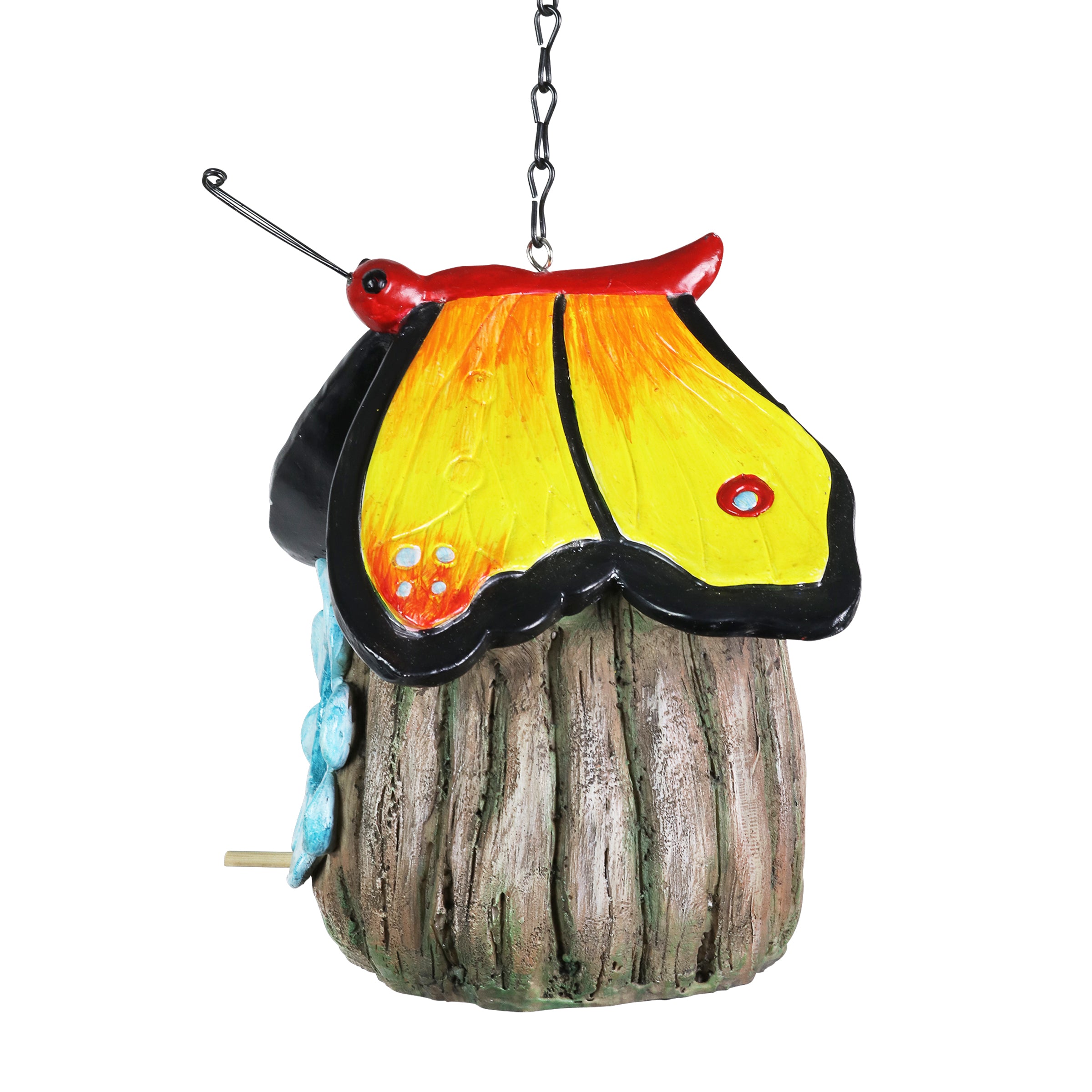 Exhart Butterfly Roof Love Acorn Hanging Bird House - Thumbnail 4