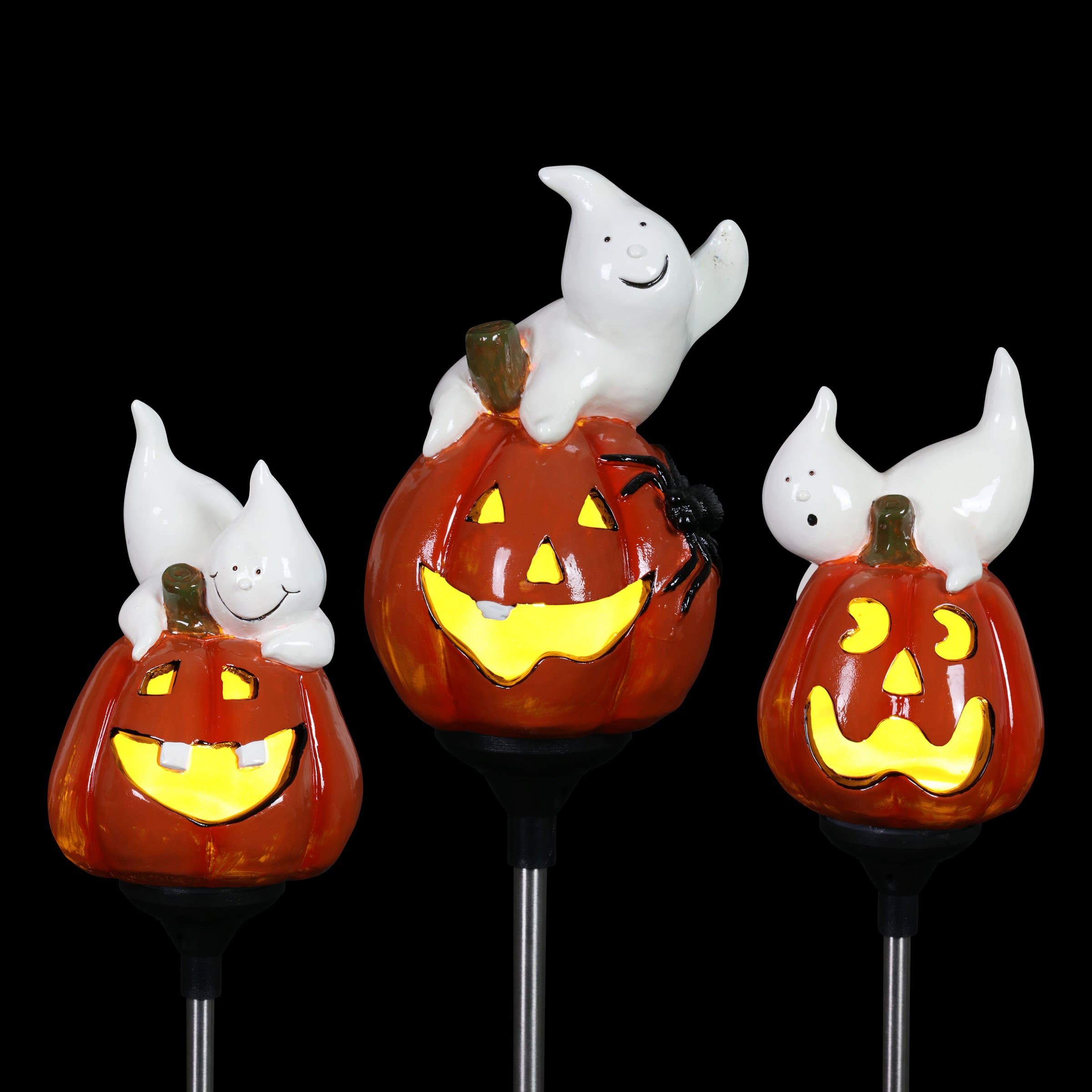 Exhart Pumpkin Jack O'lanterns Garden Stake - Thumbnail 4