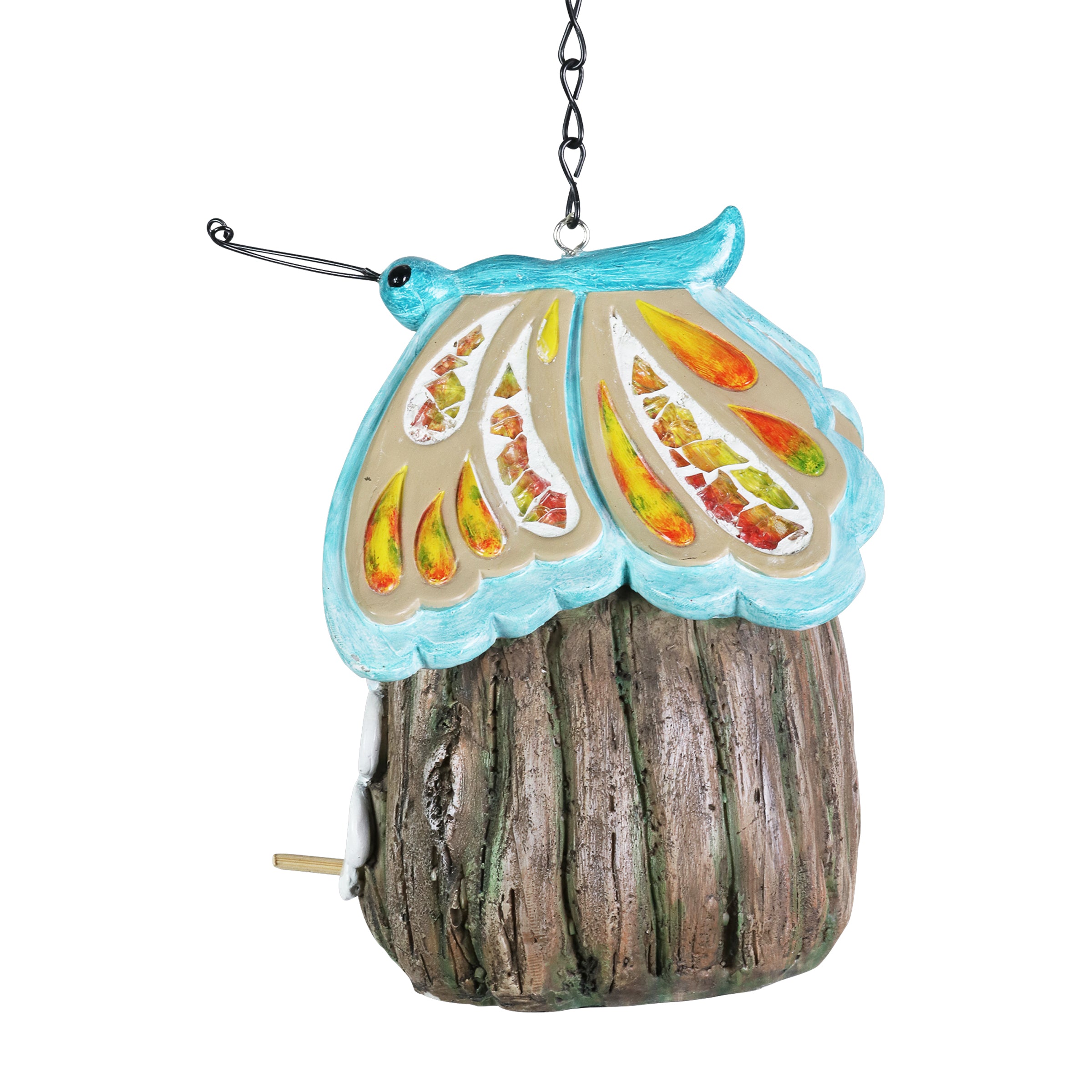 Butterfly Roof Peace Acorn Hanging Bird House - Thumbnail 3