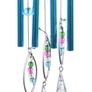 Blue Dragonfly Metal Wind Chime Garden Stake, 9 by 36.5 Inches | Shop Garden Decor by Exhart