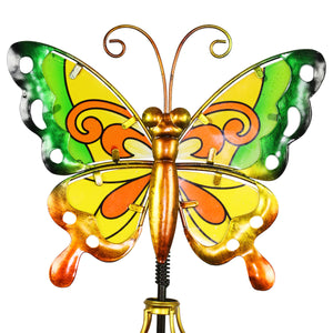 Butterfly Garden Stake Wind Spinner with Three Bubble Wind Vane, 8 by 39 Inches | Shop Garden Decor by Exhart