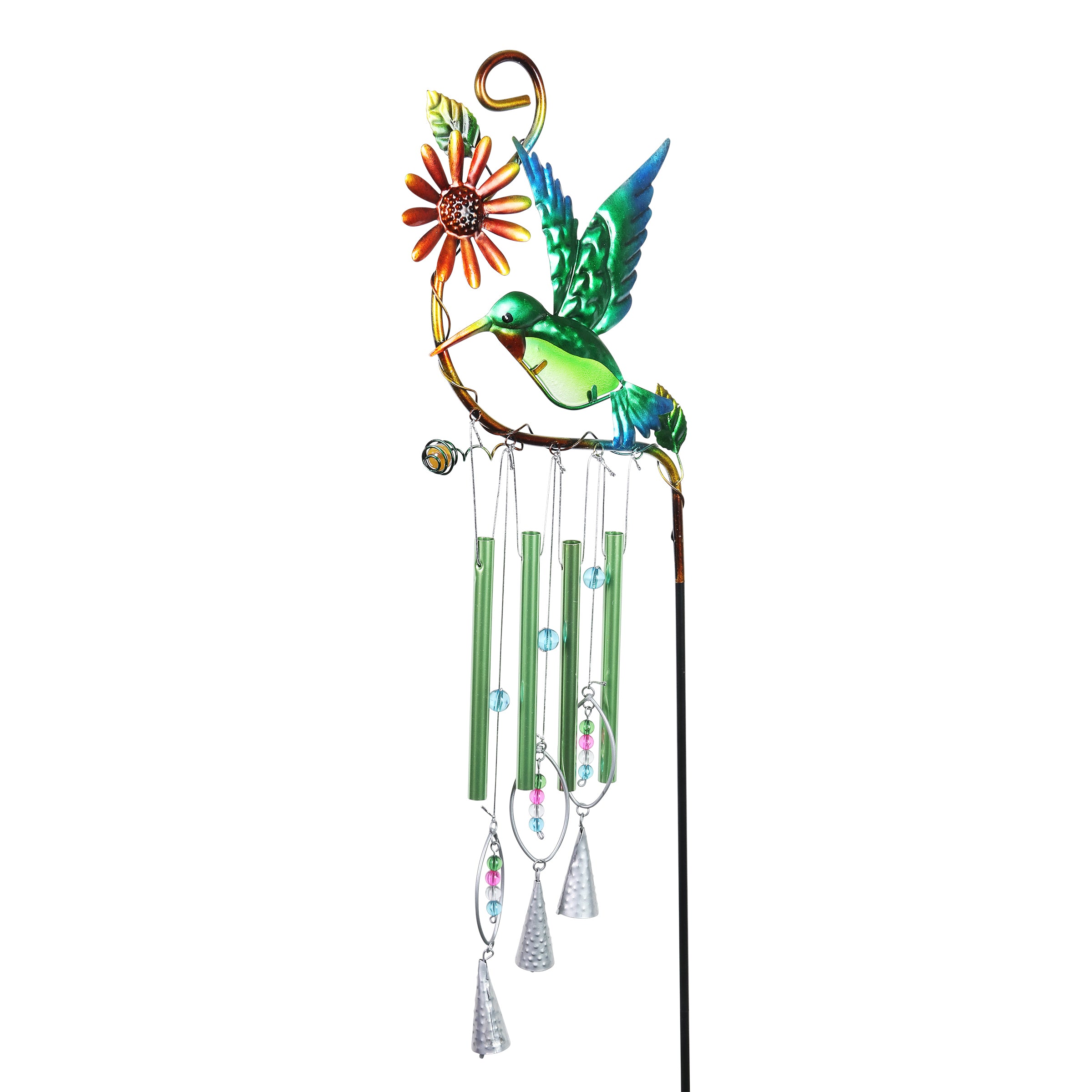 Exhart Hummingbird Wind Chime Garden Stake