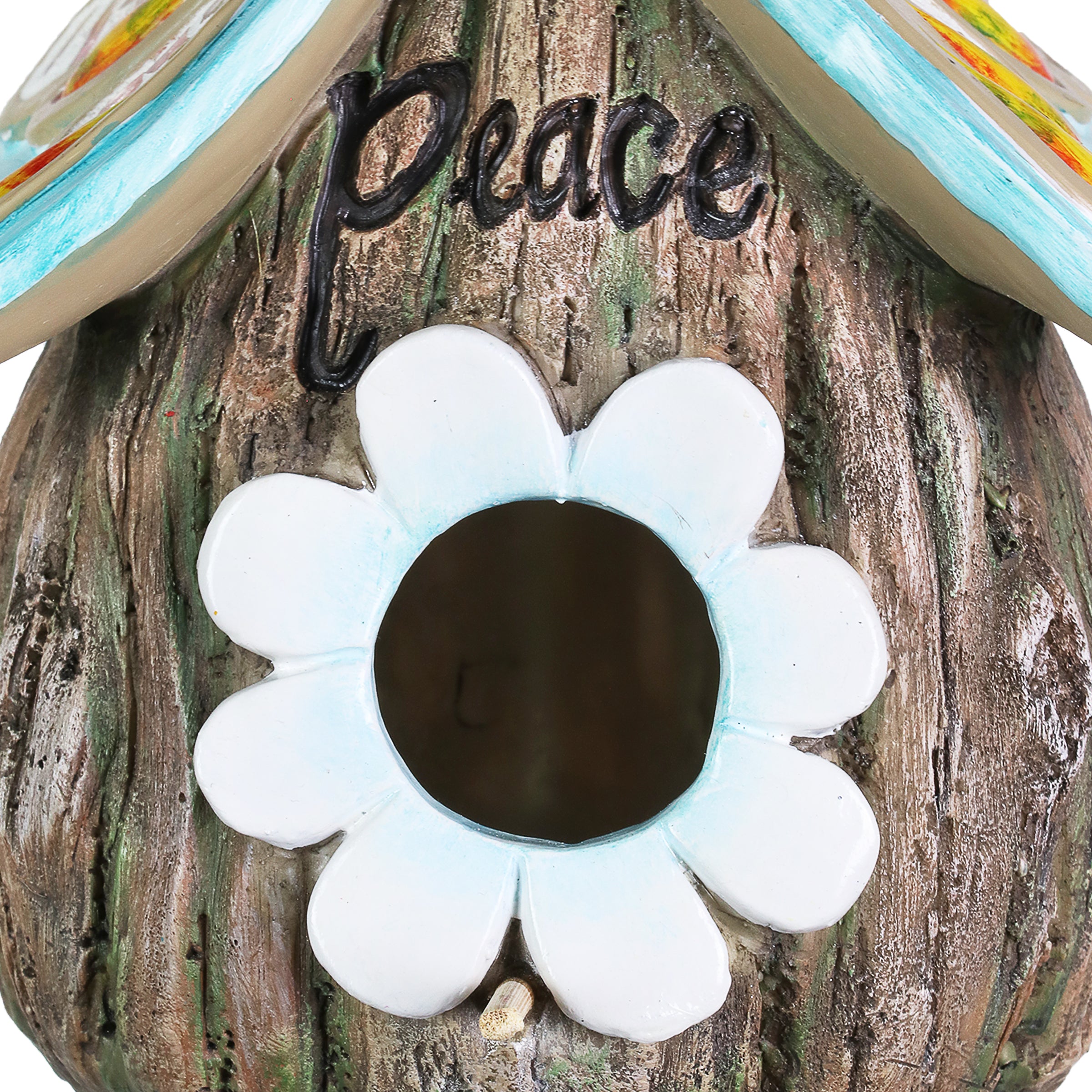 Butterfly Roof Peace Acorn Hanging Bird House - Thumbnail 5