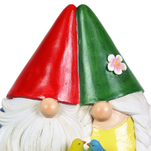 Solar Hand Painted Gnome Couple Garden Statue with Together Forever Sign, 4.5 by 9.5 Inches | Shop Garden Decor by Exhart