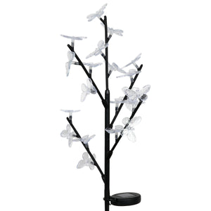 Solar Butterfly Branch Garden Stake with Twenty LED Lights, 13 by 38 Inches | Shop Garden Decor by Exhart