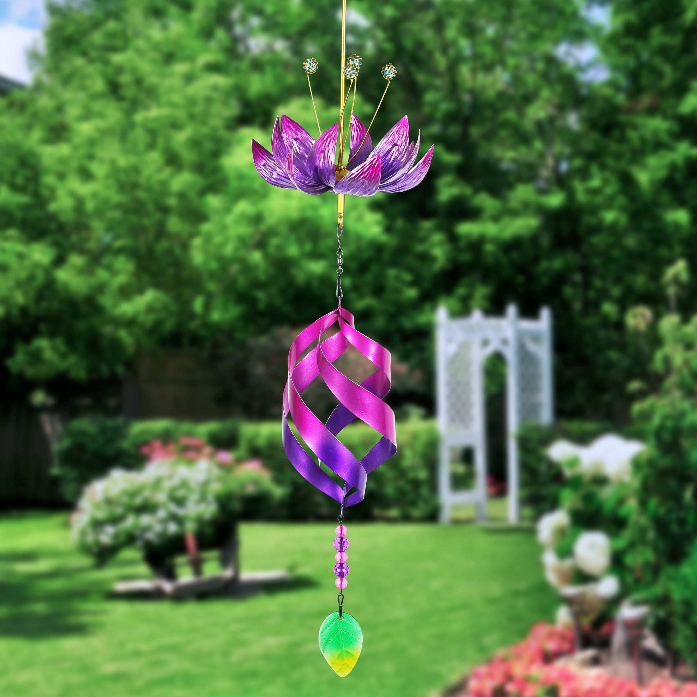 Exhart Lotus Flower Hanging Decor - Thumbnail 3