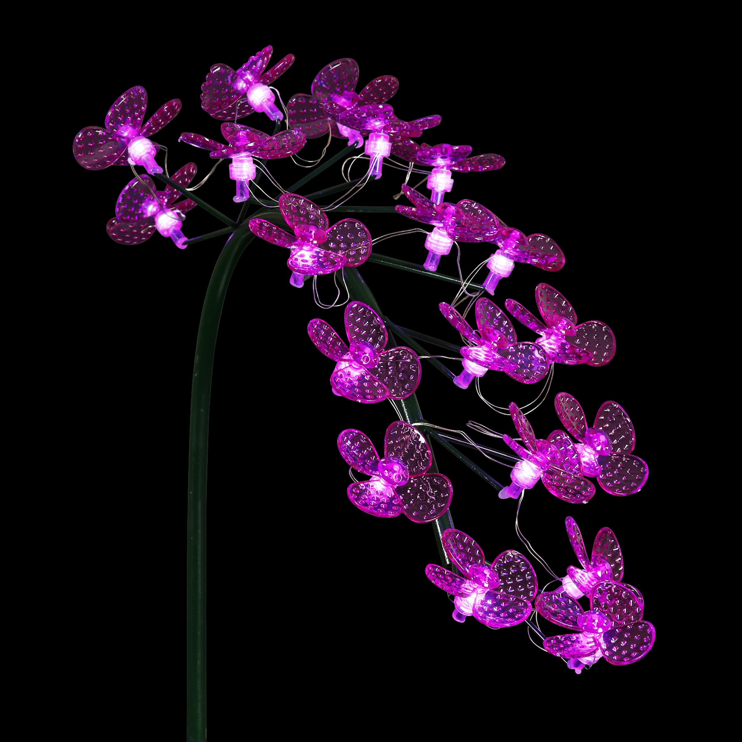 Exhart Solar Spinning Forget Me Not Blooms Garden Stake - Thumbnail 2