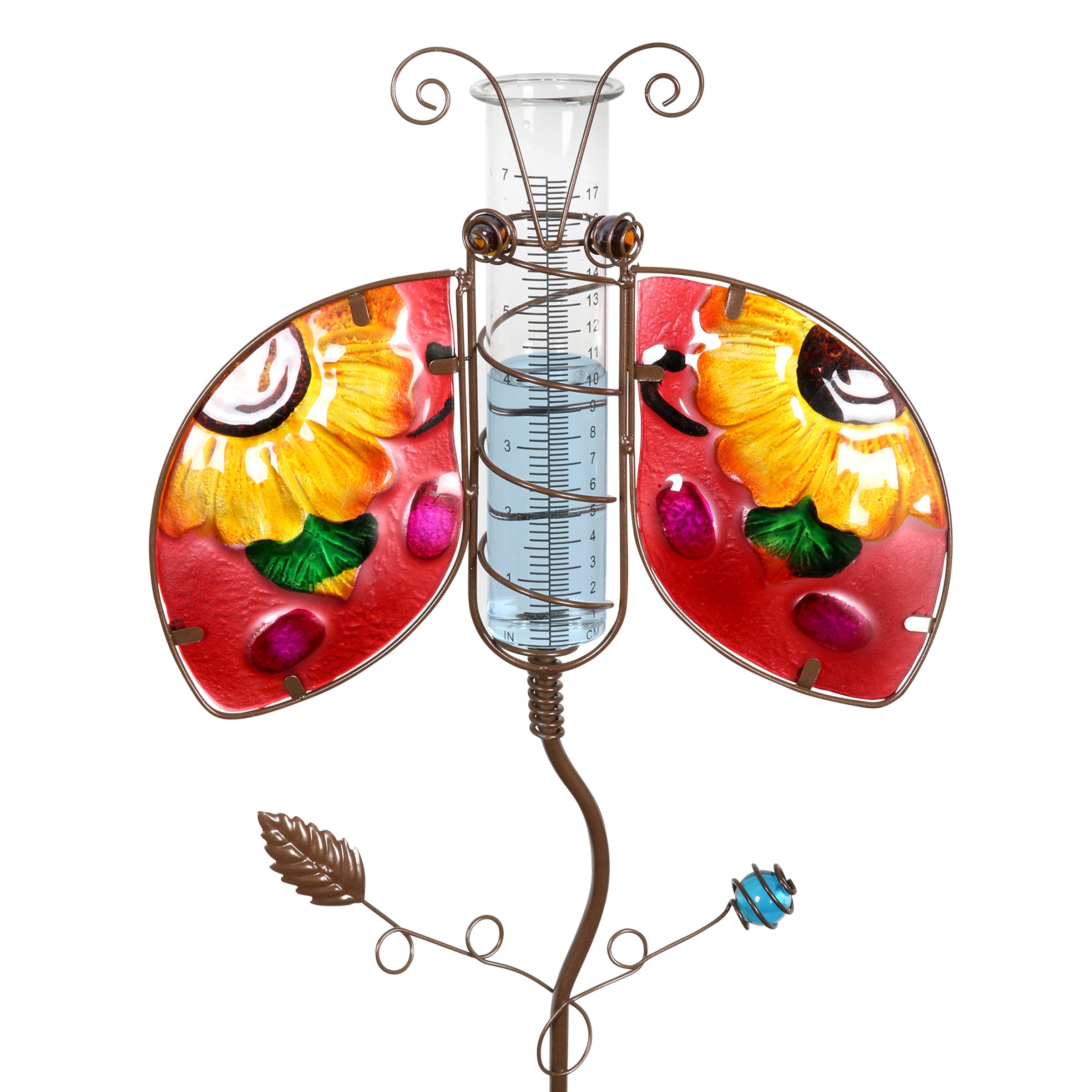 Exhart Ladybug Rain Gauge Garden Stake