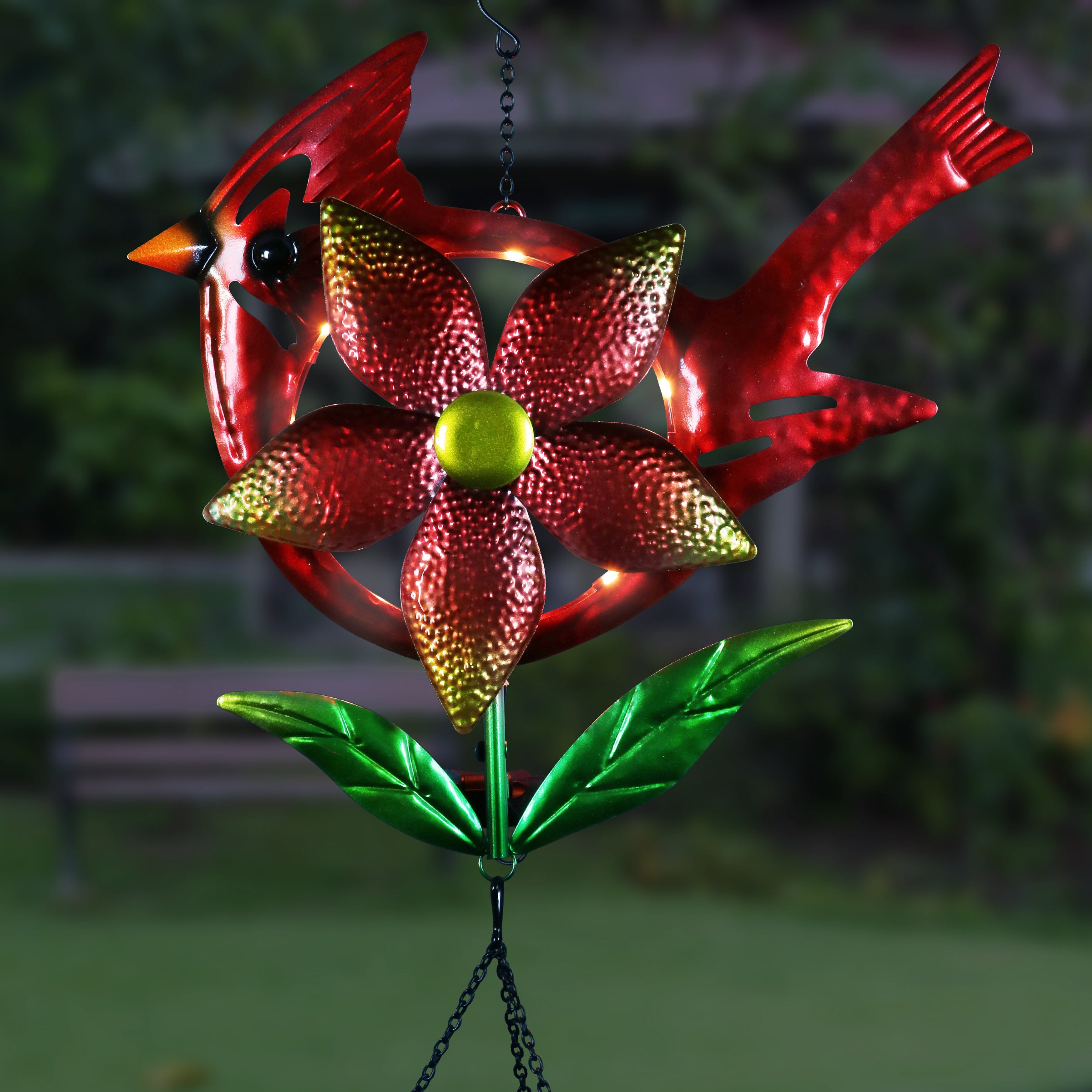 Exhart Cardinal Pinwheel Wind Chime - Thumbnail 4
