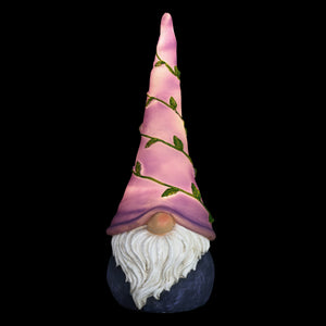 Solar Can't See Hat Gnome with Illuminating Purple Vine Gnome Hat, 13 Inch | Shop Garden Decor by Exhart