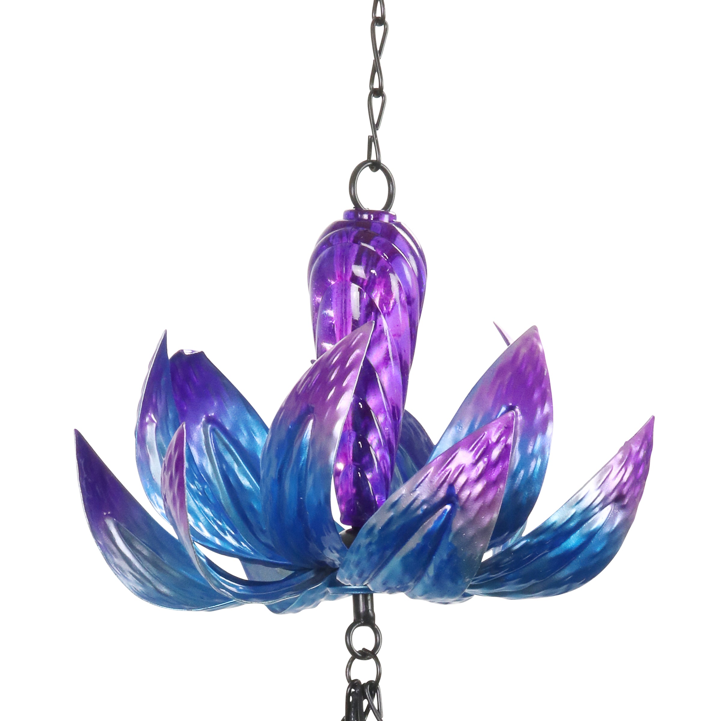 Purple Lotus Metal Wind Chime - Thumbnail 3