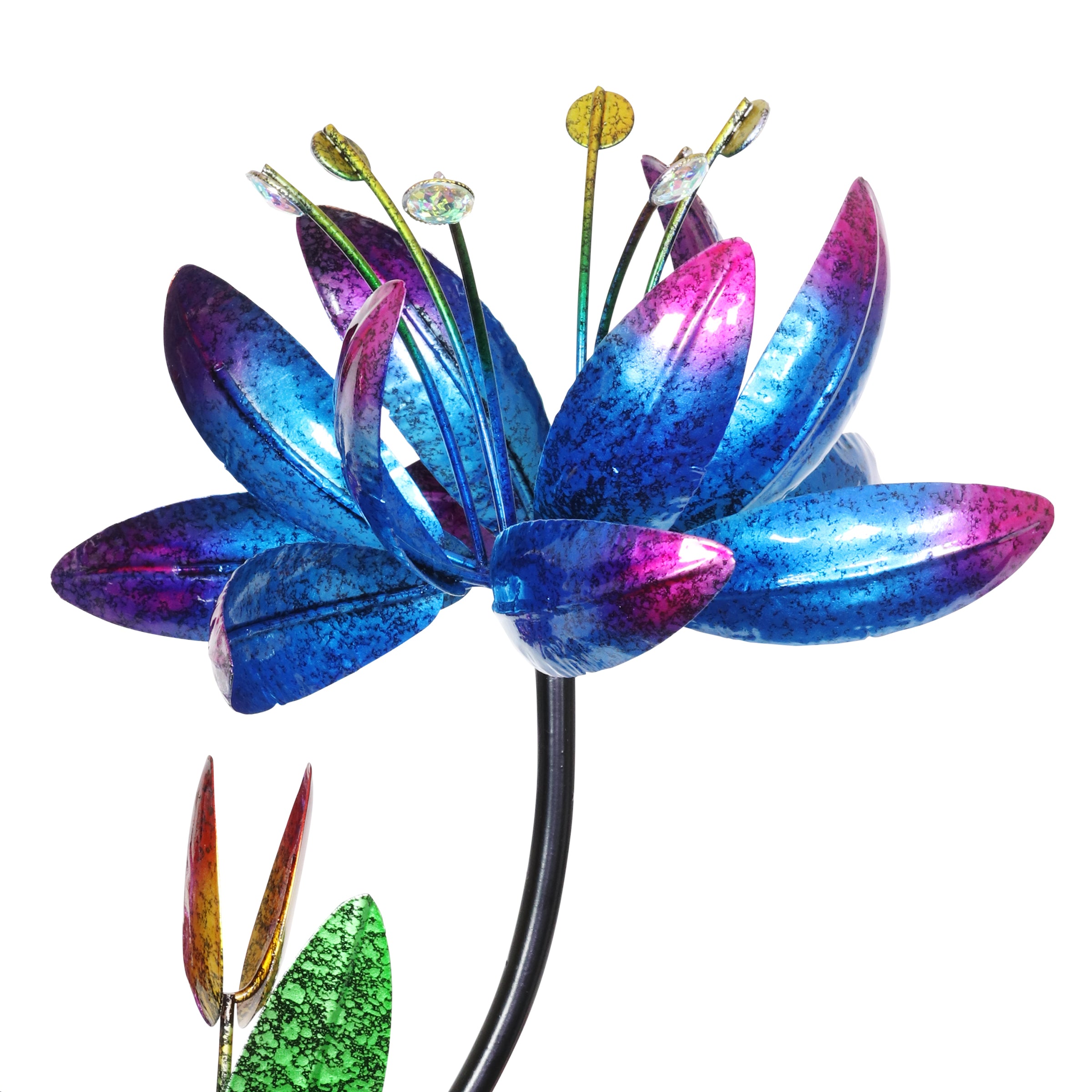 Exhart Lotus Flower Wind Spinner Garden Stake - Thumbnail 5