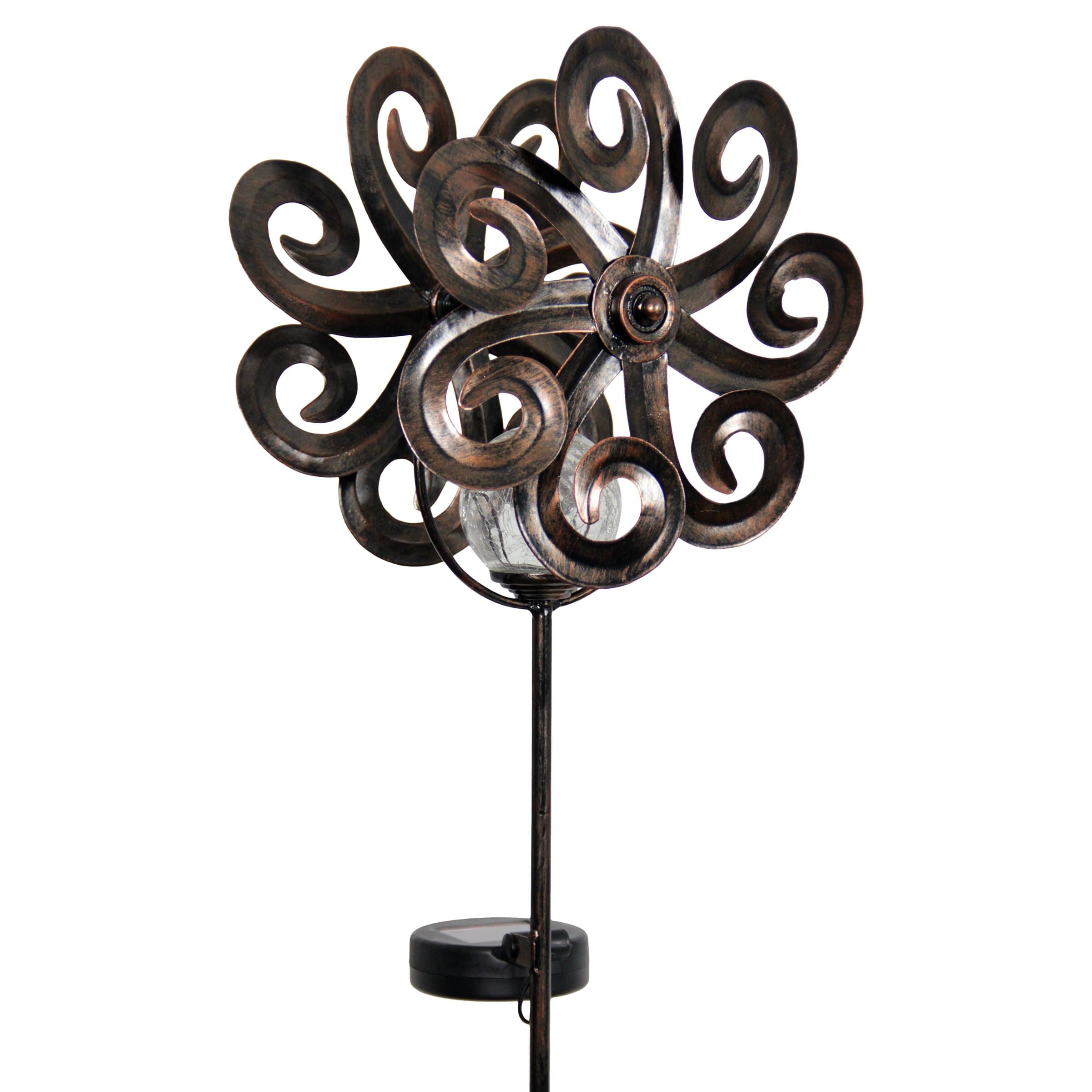 Exhart Kinetic Double Wave Windmill Garden Spinner Stake - Thumbnail 3