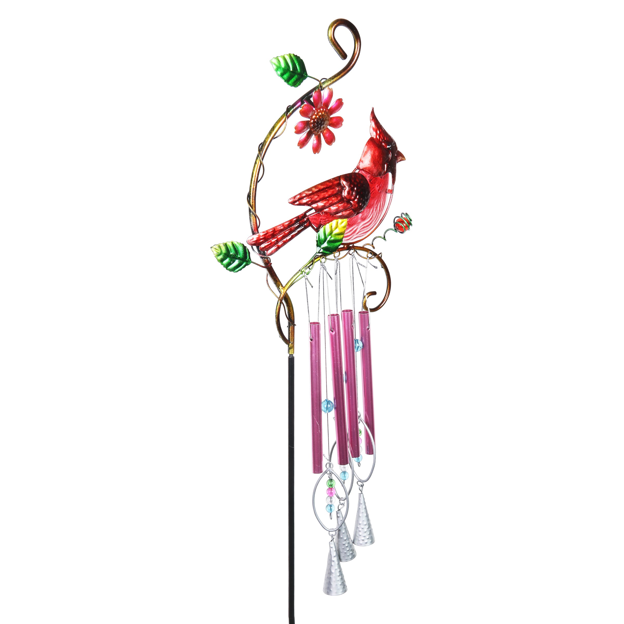 Exhart Cardinal Wind Chime Garden Stake - Thumbnail 3