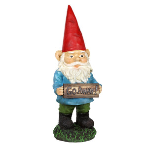 Go Away Gilbert Gnome Statue, 13 Inch | Shop Garden Decor by Exhart