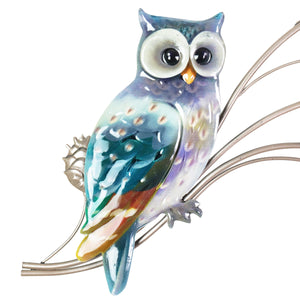 Three Owl Family Metal Wall Art, 28 by 11.5 Inches | Shop Garden Decor by Exhart