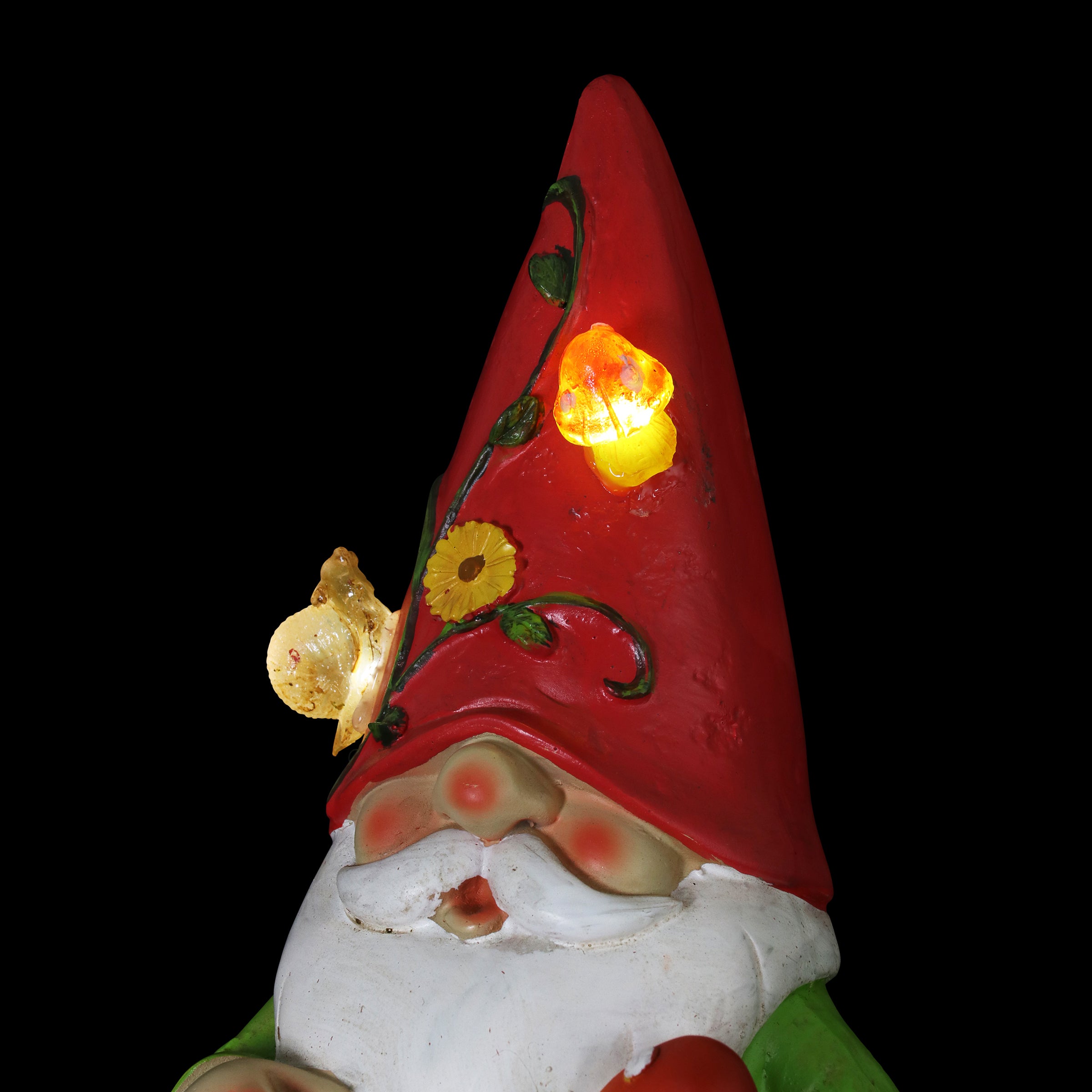 Solar Red Hat Roy Garden Gnome Statue with Shovel, 10 Inch | Shop Garden Decor by Exhart
