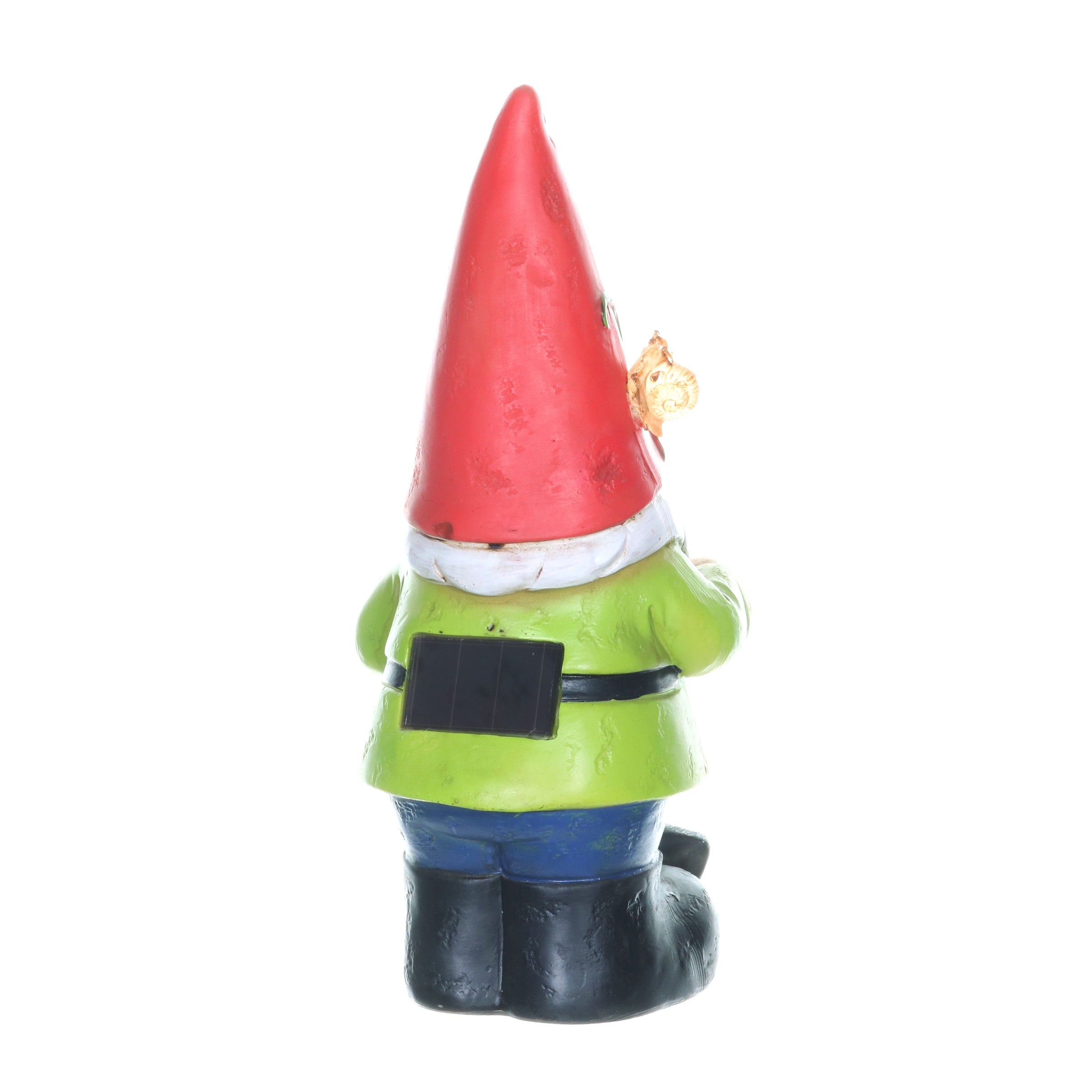 Solar Red Hat Roy Garden Gnome Statue with Shovel, 10 Inch | Shop Garden Decor by Exhart