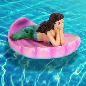Hand Painted Mermaid Pool Floater, 10.5 by 5 Inches | Shop Garden Decor by Exhart