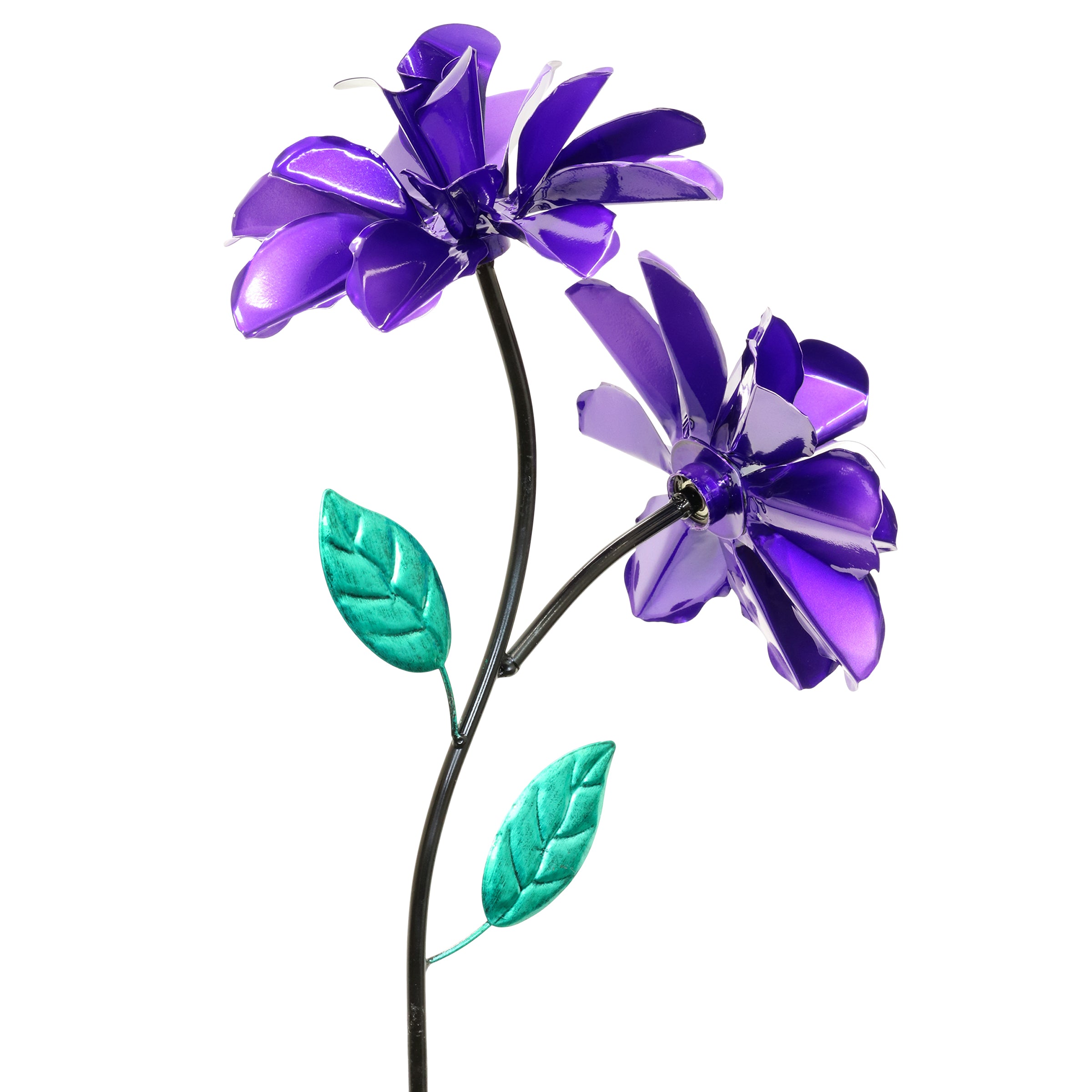 Exhart Rose Flower Wind Spinner Garden Stake - Thumbnail 2