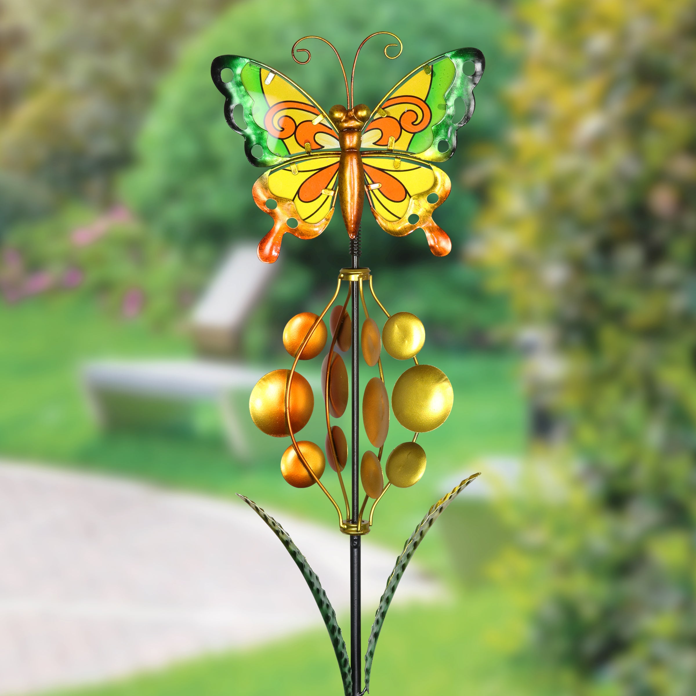 Exhart Butterfly Garden Stake Wind Spinner - Thumbnail 5
