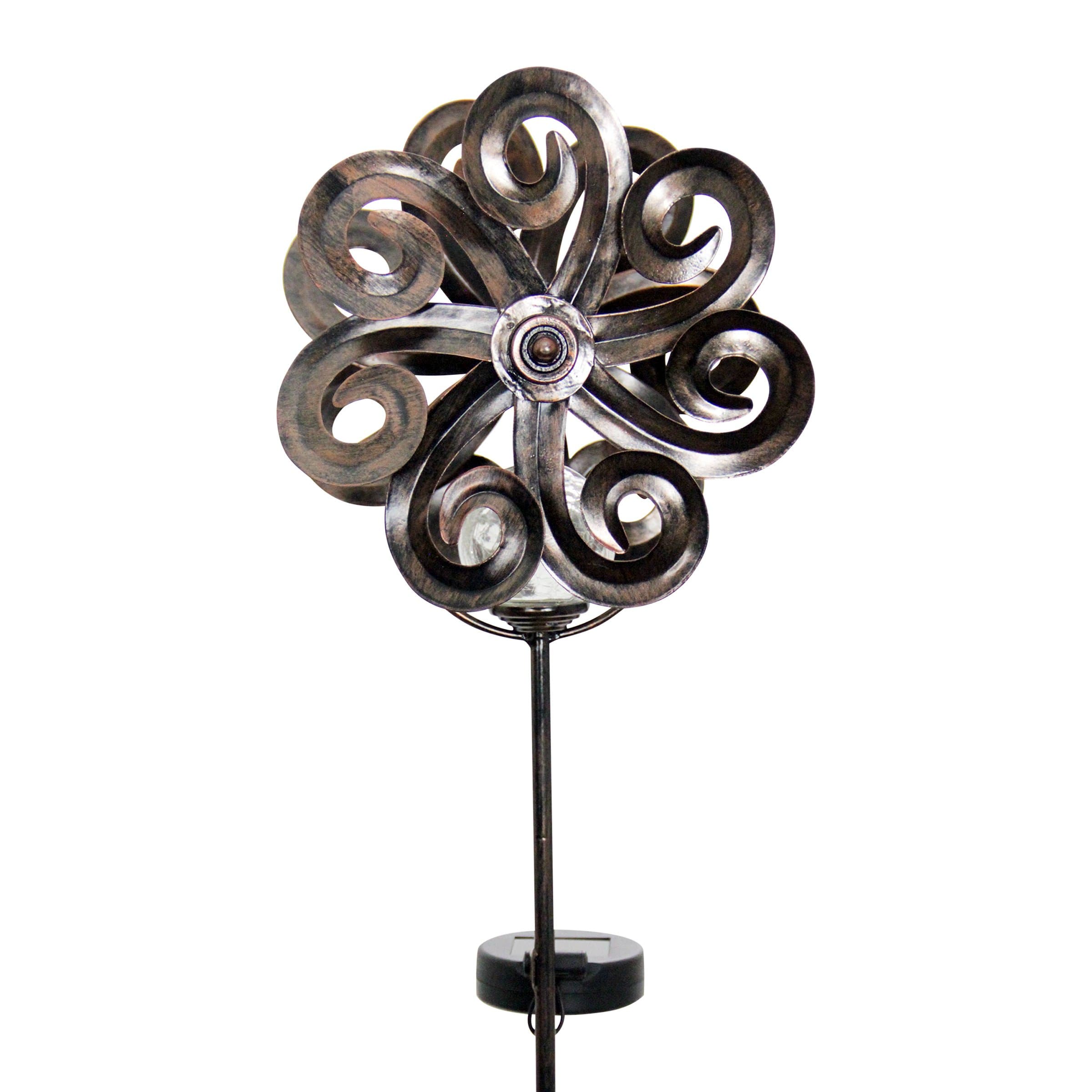 Exhart Kinetic Double Wave Windmill Garden Spinner Stake - Thumbnail 5