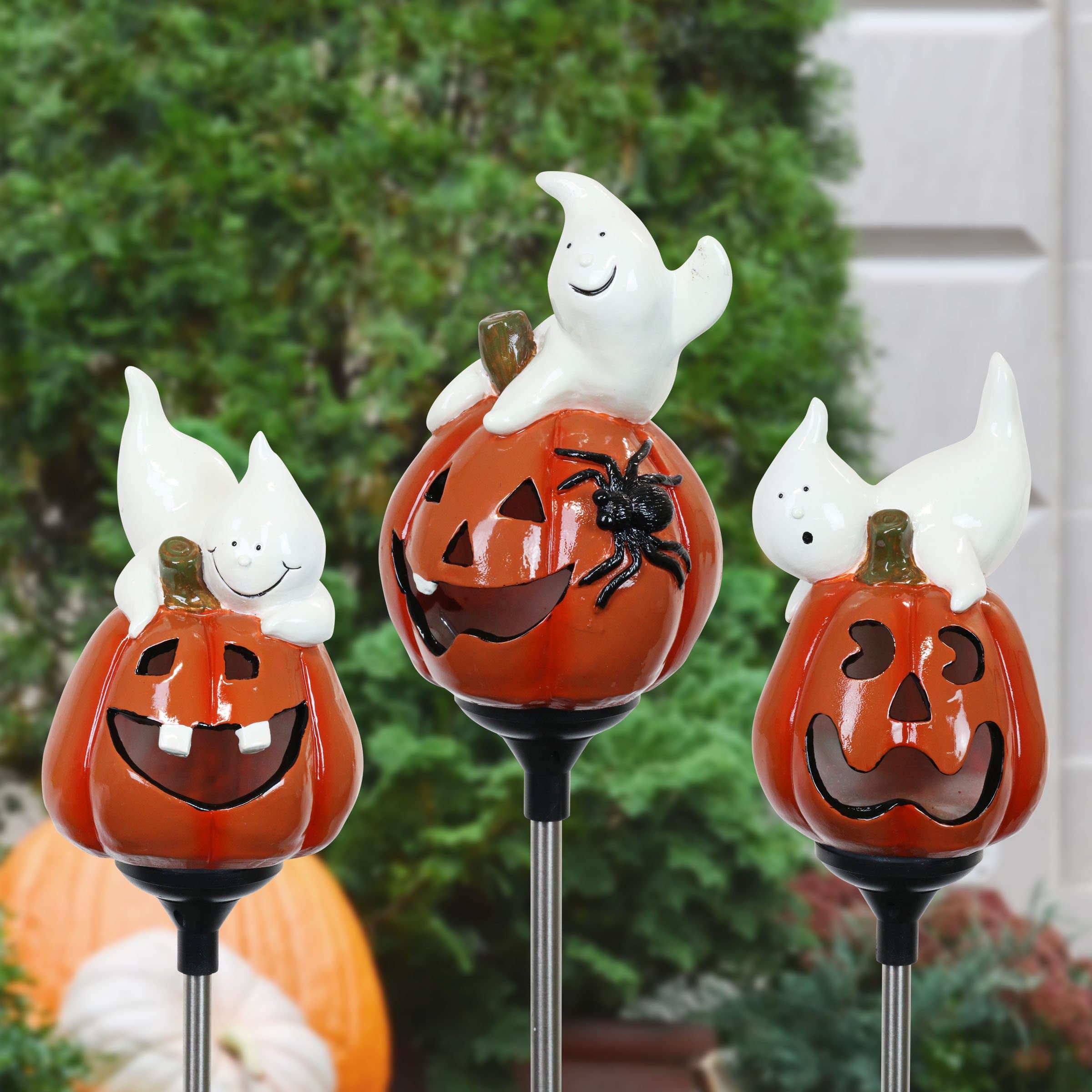 Exhart Pumpkin Jack O'lanterns Garden Stake - Thumbnail 2