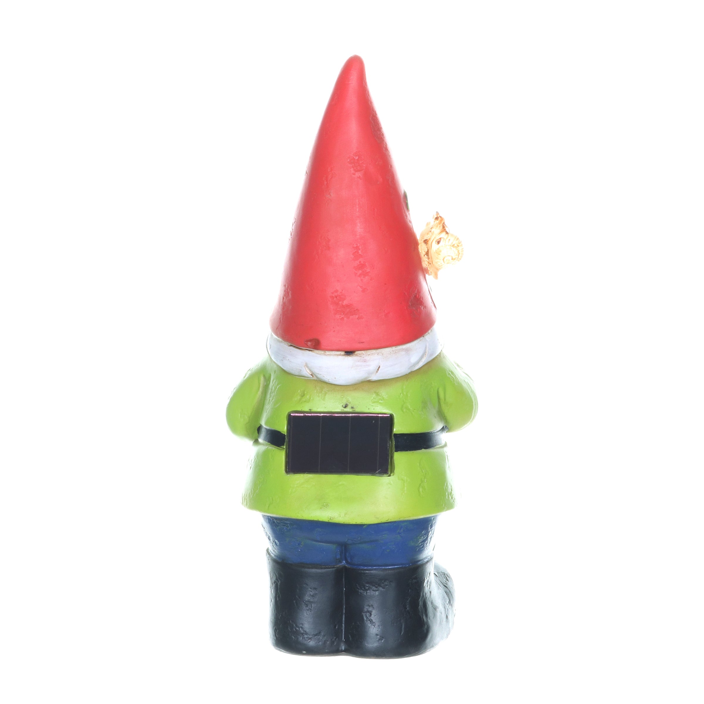 Solar Red Hat Roy Garden Gnome Statue with Shovel, 10 Inch | Shop Garden Decor by Exhart