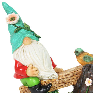 Two Can't See Hat Seesaw Gnomes Garden Statuary, 10.5 by 9 Inches | Shop Garden Decor by Exhart