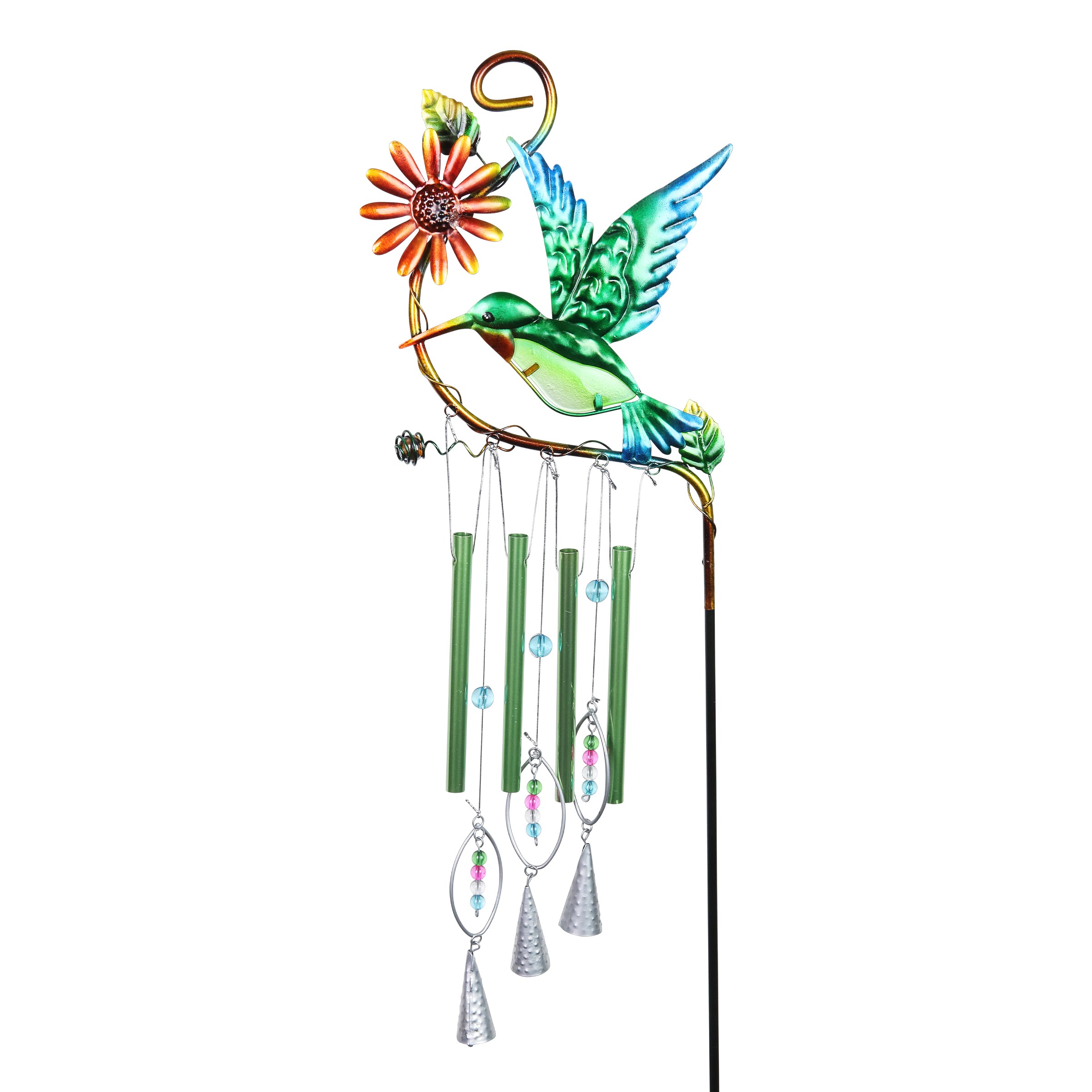Exhart Hummingbird Wind Chime Garden Stake - Thumbnail 2