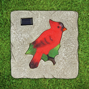 Solar Cardinal Stepping Stone, 10 Inch | Shop Garden Decor by Exhart
