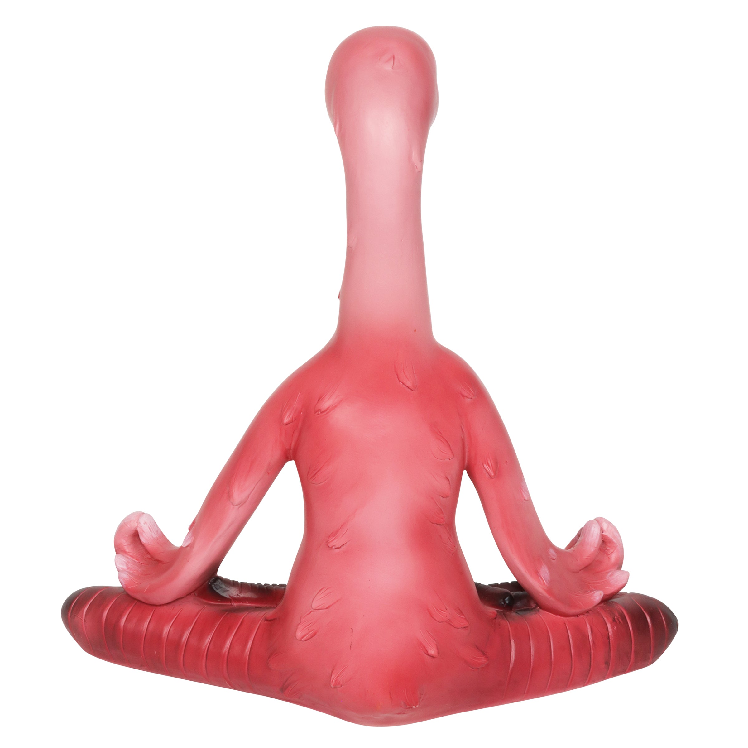 Meditating Yoga Flamingo in Lotus Garden Statue - Thumbnail 5