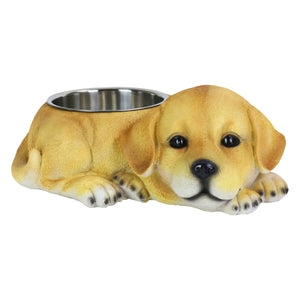 Labrador Bowl with Stainless Bowl Insert, 14 by 5.5 Inches | Shop Garden Decor by Exhart