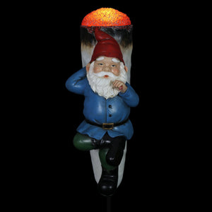 Good Time Up In This Joint Jerry Solar Gnome Statue, 13 by 5.5 Inches