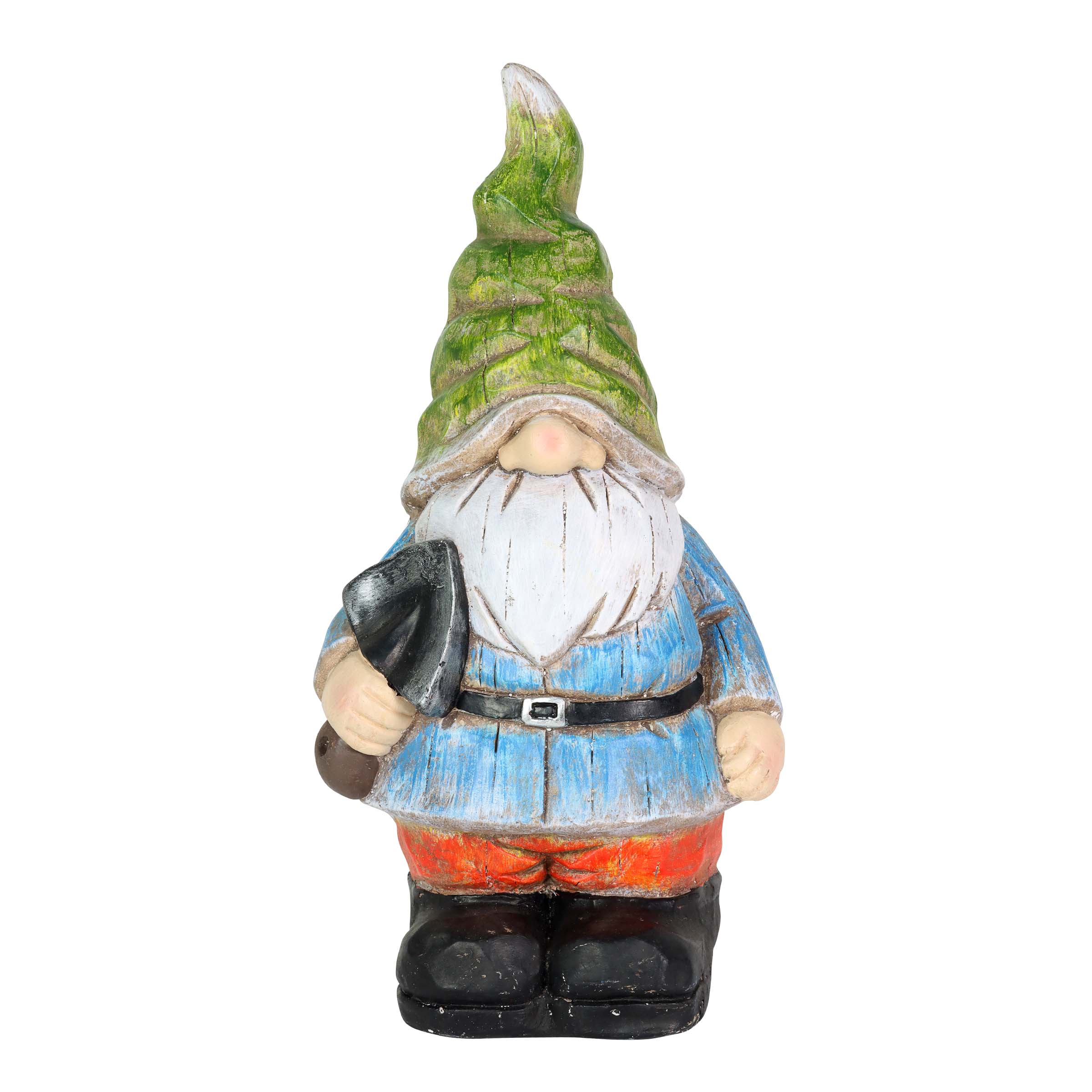 Can't See Casey Wrinkled Hat Garden Gnome Statue with Spade - Thumbnail 4