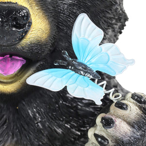 Solar Bear with Crackle Ball Belly Statuary, 17 Inches tall | Shop Garden Decor by Exhart