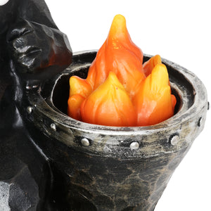 Solar Marshmallow Roasting Bear Statue, 11 Inch | Shop Garden Decor by Exhart